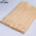 Thick Bottom Russian Human Hair Extensions Weft 613 Color